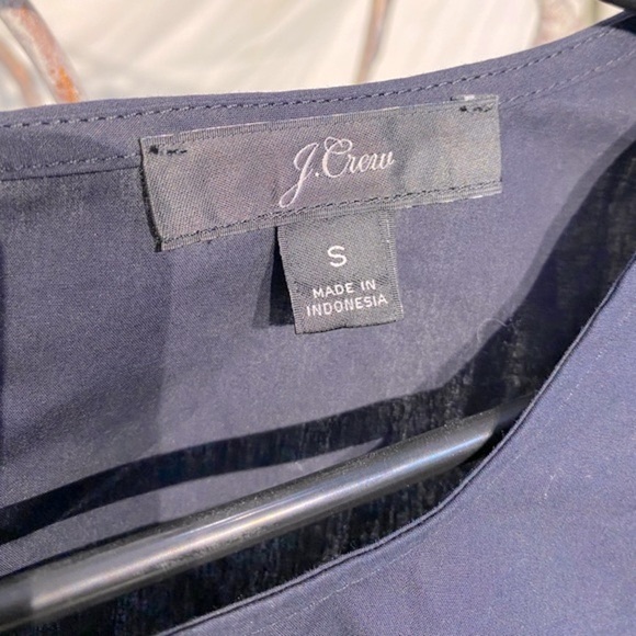 J.Crew navy top with ruffle trim - Picture 6 of 9